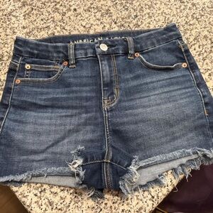 American Eagle Outfitters Women's Frayed Hem Jean Shorts